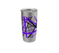 Diagonal Dynamics Lilla-Viola e Nero Bicchiere termico in acciaio inox doppia parete