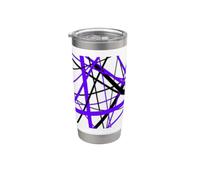 Diagonal Dynamics Lilla-Viola e Nero Bicchiere termico in acciaio inox doppia parete