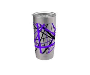 Diagonal Dynamics Lilla-Viola e Nero Bicchiere termico in acciaio inox doppia parete