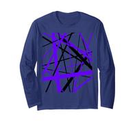 Diagonal Dynamics Lilla-Viola e Nero Maglia a Manica