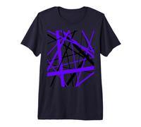 Diagonal Dynamics Lilla-Viola e Nero Maglietta Premium