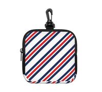Diagonal Stripe Art - Piccola custodia impermeabile con cerniera, in neoprene, per auricolari, portachiavi