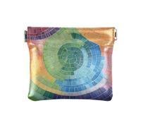 Diagramma astratto variopinto delle donne di modo dell'unità di elaborazione della borsa della moneta del cuoio impermeabile della carta dell'organizzatore chiave per