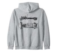 Diagramma del Progetto automobilistico Vintage - Car Graphic Classic Felpa con Cappuccio