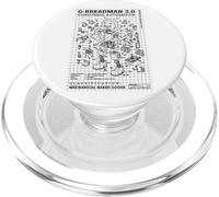 Diagramma del progetto dell'uomo di pan di zenzero divertente di Natale dell'ingegnere PopSockets PopGrip per MagSafe