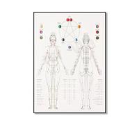 Diagramma Della Diagnosi Della Lingua, Agopuntura Del Cuoio Capelluto, Stampa Del Meridiano Di Agopuntura. Medicina Tradizionale Cinese, Poster Di Medicina Erboristica A2 60Cmx80Cm Senza Telaio