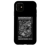 Diagramma della macchina da caffè ingegnere Ingegneria divertente della caffeina Custodia per iPhone 11