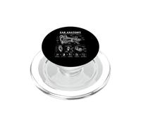 Diagramma dell'udito dettagliato di anatomia dell'orecchio Studente di scienze PopSockets PopGrip per MagSafe