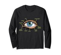 Diagramma di anatomia dell'occhio, oftalmologo, regalo optometrista Maglia a Manica