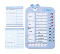 Diagramma di lavoro scorrevole per bambini, pianificatore giornaliero da 21 cm, apprendimento interattivo, design in carta ABS con pagine riutilizzabili per costruire la responsabilità di messa a