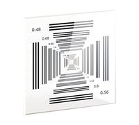 Diagramma di prova della risoluzione della fotocamera, scheda di calibrazione della visione, accuratezza ±0.5μm/±1μm, valutazione della nitidezza e della risoluzione, 90% di trasmissione della luce