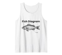 Diagramma Pesce Meme Pescatore papà Barca da Pesca Umorismo Canotta