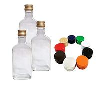 DIAH DO IT AT HOME 20 bottiglie vuote in vetro da 200 ml + tappi a vite di colore misto