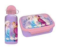 Diakakis Disney Frozen, set per il pranzo per bambini - Sandwich Box e borraccia in alluminio da 500 ml - Set per il pranzo scolastico e da viaggio, senza BPA