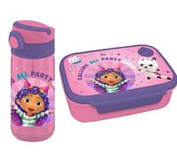 Diakakis Gabby's Dollhouse - Set di contenitori per il pranzo per bambini, con contenitore per panini e borraccia da 500 ml, per scuola, viaggi, senza BPA