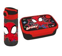 Diakakis Spidey Kids - Set di contenitori per il pranzo per bambini, con contenitore per panini e borraccia da 500 ml, per scuola, viaggi, senza BPA