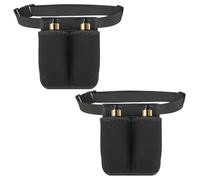 Diakey 2 Pack Massage Oil Bottle Holster 2 Pocket, Lotion Bag Waist Holder Pouch with Adjustable Belt, Massage Therapy Supplies for Therapist Easy Access Accessories (2 Pocket)