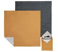 Diakey Confezione da 2 borse per il trucco in tessuto magico, autoadesive, 55 x 55 cm, antigraffio, per fotocamera e cosmetici, organizer aperto per articoli da toeletta da viaggio, Nero+cachi