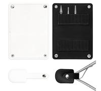 Diakey Confezione da 4 custodie per punte da trapano per unghie e manicotti per tagliacuticole, 16 scomparti per punte da trapano per unghie e tagliacuticole, custodia per manicure, nero + bianco