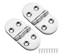 DIALESHU Cerniere per portello marittimo resistente, in acciaio inossidabile 316, 3 cerniere ovali da 3,8 cm per ante di armadietti con viti (confezione da 2)