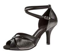 Diamant 141-058-420 Scarpe da ballo - Standard & l'America Donna, Mehrfarbig (Schwarz/Platin Antik), 6.5 EU