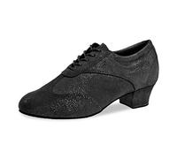 Diamant Donne Scarpe da Allenamento 183-034-550-A - Scamociato Nero Scintillio - 3,7 cm Cuban - Special Edition - Misura: UK 5,5
