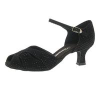 Diamant Donne Scarpe da Ballo 011-064-156 - Velluto Nero - 5 cm Latino - Made in Germany