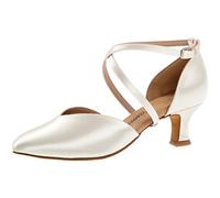 Diamant - Donne Scarpe da Ballo 107-068-092 - Raso Bianco - 5 cm Latino [UK 3,5]