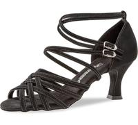 Diamant Donne Scarpe da Ballo 108-060-040 - Nabuk Nero - 6,5 cm Latino - Misura: UK 7,5