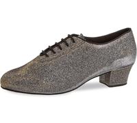 Diamant Donne Scarpe da Ballo/Scarpe da Allenamento 093-034-509-A - Broccato Nero-Argento/Oro - 3,7 cm Cuban [UK 7,5]