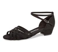 Diamant Scarpe da Ballo Donna 008-035-335-V - Microfibra Nera - Regolare - 2,8 cm di Blocco - Suola VarioSpin - Taglia: UK 1,5