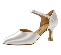 Diamant - Scarpe da Ballo/Sposa da Donna 051-085-092 - Bianco Satinato - 6,5 cm - Made in Germany, Bianco, 43 1/3 EU