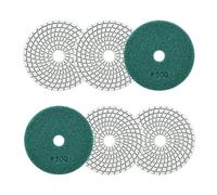 Diamantato Tamponi di Lucidatura Bagnato - 100mm 6pezzi Grana 800 Dischi per Lucidatura per Granito Marmo Pietra Artificiale Quarzo per Smerigliatrice Angolare SANLEETEK