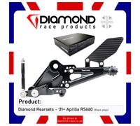 Diamante - Aprilia RS660 - Set Posteriore Pedana Kit - 2022 Modelli (Nero /