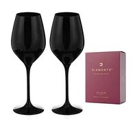 DIAMANTE Bicchieri di cristallo neri - Bicchieri da vino collezione "Ghost Black" - Bicchieri da vino perfetti per degustazione di vino alla cieca
