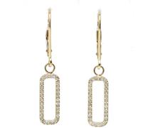 Diamante Carta Clip Collegamento Pendenti Orecchini IN 14kt Oro 0.25 Ct. T. W