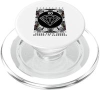 Diamante di colore grigio nella grafica grigio scuro PopSockets PopGrip per MagSafe