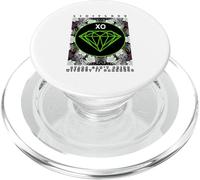 Diamante di colore verde nella grafica verde scuro PopSockets PopGrip per MagSafe