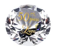 Diamante di cristallo, regalo per il 50° anniversario di matrimonio, regalo romantico per le nozze d’oro, ricordo per moglie e donne