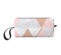 Diamante in marmo oro rosa grigio e rosa, Borsa per il trucco Borsa per cosmetici Borsa da toilette da viaggio portatile Borsa per trucco Organizer