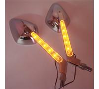 Diamante LED Giro Signal Integrare Specchio Per Tutti Honda Kawasaki Suzuki