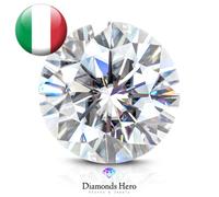 Diamante Moissanite 4.5 ct D certificato GRA inscrizione laser round diamond