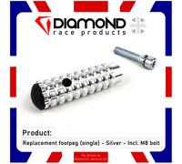 Diamante Ricambio Pedalino Per Aftermarket Pedane Posteriori - M8 Bolt - Argento