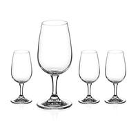 DIAMANTE Set di 4 bicchieri da degustazione di vino o da porto, collezione Auris, in cristallo non decorato, standard