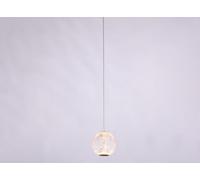 DIAMANTE, solo testa, acrilico trasparente, telaio ORO LED 4,2W, 504LM 3000K, Dia.12 H400 cm
