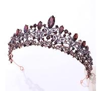 Diamante tiara barocca retrò viola viola nere corone da sposa cristallo da sposa con pagee diadem tiaras sposa sposa nodo capanna per matrimoni accessori per capelli da sposa