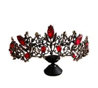 Diamante tiara barocco vintage rosso verde rosso cristallo neri da sposa corona corona oro convallo ronstone velo tiara fascia per matrimoni accessori per capelli da sposa