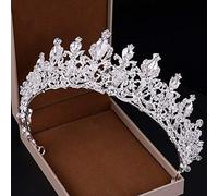 Diamante tiara di lusso cristallo da sposa corona di tiara in argento colore cristallo diadem diadem accessori per capelli da sposa accessori