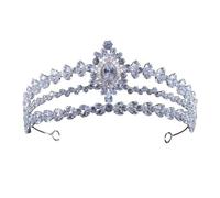 Diamante tiara di lusso rinestone corona di corona da sposa corona zircone cubiche corone di cristallo con page di cristallo con la sposa accessori per capelli per matrimoni