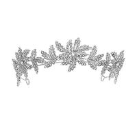 Diamante tiara foglia di cristallo di lusso, corona nuziale, accessorio per capelli da sposa, corona di strass, tiara, corona, matrimonio, accessorio per capelli